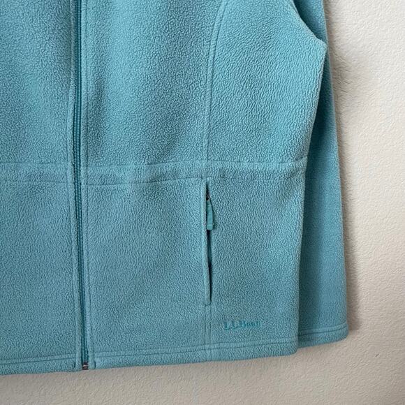 LL Bean Jacket Womens XL Blue Polartec Fleece Full Zip Pockets Outdoor Hiking - Picture 7 of 14